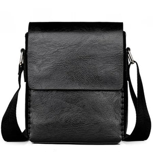 Crossbody Bags For Men Fashion PU Leather Shoulder Bag Casual Black Knitting High Quality Men's Hand Bag For Phone Drop Shipping