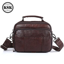 Load image into Gallery viewer, Men&#39;s Genuine Leather Bag Messenger Bag CrossBody Bags Shoulder Handbag Male Luxury Handbags 2019 Fashion Flap Pocket KSK