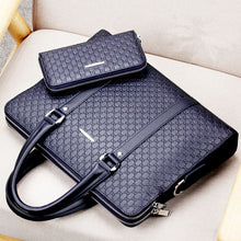 Load image into Gallery viewer, Double Layers Men's Microfiber Synthetic Leather Business Briefcase Casual Shoulder Bag Messenger Bag Laptop Handbag Travel Bag
