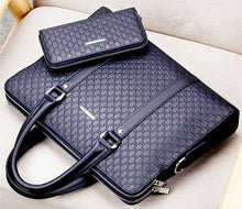 Load image into Gallery viewer, Double Layers Men's Microfiber Synthetic Leather Business Briefcase Casual Shoulder Bag Messenger Bag Laptop Handbag Travel Bag