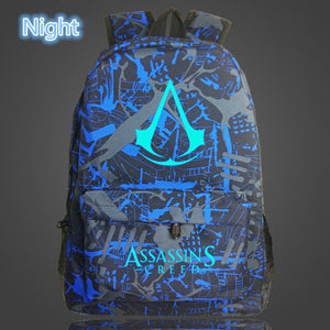 2019 Lumious Assassins Creed mochila Game Kids Baby's School bags for Teenagers Boys Girls student bagpack Bolsa escola