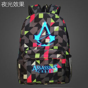 2019 Lumious Assassins Creed mochila Game Kids Baby's School bags for Teenagers Boys Girls student bagpack Bolsa escola