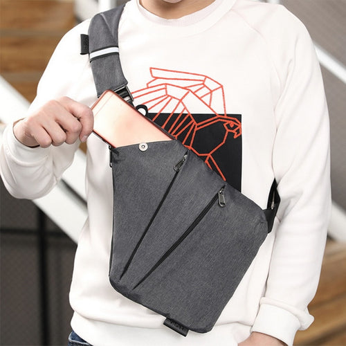 WENYUJH Men's Chest Bag Phone Pocket Messenger Sports Multi-function Men Shoulder Handbag Personal Shoulder Anti-theft Bag 2019