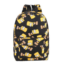 Load image into Gallery viewer, Fashion Large Capacity Women's Men's Cartoon Printing Canvas Travel Backpack School Bag Girls Leisure Shopping Rucksack Mochila