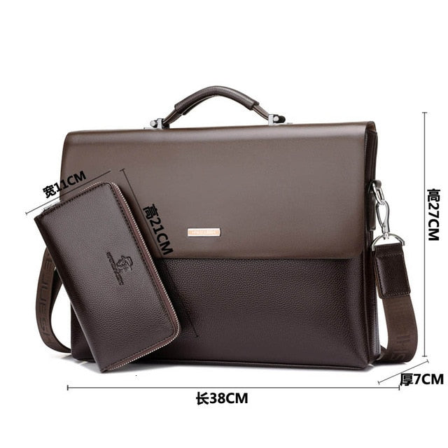 2019 Brand Men Bag Real Genuine Leather Men's Briefcase Famous Brand Designer Shoulder Bags Laptop Messenger Bag Men Handbag