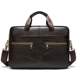 WETSTAL Business Men's Briefcases Men's Bag Genuine Leather Messenger Bags Laptop Bag Leather Briefcase Office Bags for Men 2019