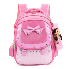 Load image into Gallery viewer, 3Pcs/Set Kids &amp; Baby&#39;s Bags Girls School Bags Primary School Backpack Child Bowknot Heart Dot School Bag Children&#39;s Backpacks