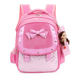 3Pcs/Set Kids & Baby's Bags Girls School Bags Primary School Backpack Child Bowknot Heart Dot School Bag Children's Backpacks