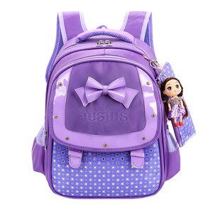 3Pcs/Set Kids & Baby's Bags Girls School Bags Primary School Backpack Child Bowknot Heart Dot School Bag Children's Backpacks