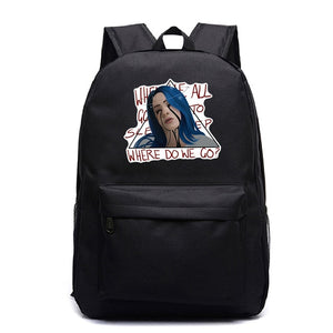 Billie Eilish Backpacks Women/Men's School Bags Laptop Travel Bags Teenage Notebook Backpack Fashion Nylon Mochila machila Bag