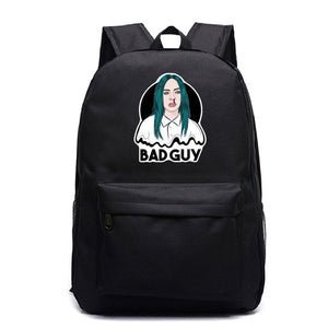 Billie Eilish Backpacks Women/Men's School Bags Laptop Travel Bags Teenage Notebook Backpack Fashion Nylon Mochila machila Bag