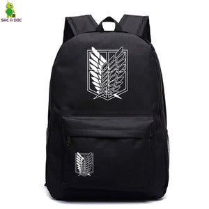 Attack on Titan Backpacks Women/Men's School Bags Traveling Bags Teenage Notebook Backpack Canvas Anime Mochila machila bag