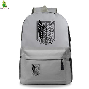 Attack on Titan Backpacks Women/Men's School Bags Traveling Bags Teenage Notebook Backpack Canvas Anime Mochila machila bag