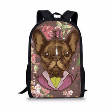 Load image into Gallery viewer, Yorkshire Cute School Bags for Girl Floral Polyester Satchel Backpack For Kid Baby's Bags Mochila Infantil Primary