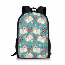 Load image into Gallery viewer, Yorkshire Cute School Bags for Girl Floral Polyester Satchel Backpack For Kid Baby's Bags Mochila Infantil Primary