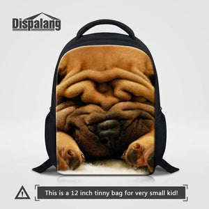 Dispalang Kids Small Backpacks Animal Cute Dog Print School Bags For Kindergarten Girls Shoulder Book Bags Baby's Travel Bags