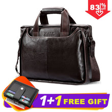 Load image into Gallery viewer, 2019 New Fashion cowhide male commercial briefcase /Real Leather vintage men's messenger bag/casual Natural Cowskin Business bag
