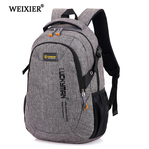 WEIXIER Men's 2019 New  Backpack Bag Male Polyester Laptop Backpack Computer Bags High School Student College Students Bag Male