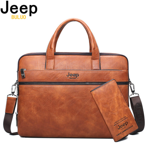 JEEP BULUO Men's Briefcase Bags For 14