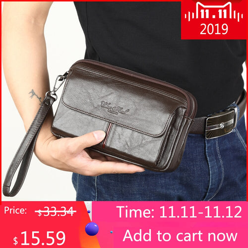 Men's Clutch Bags for men Genuine Leather Hand Bag Male Long Money Wallets Mobile Phone Pouch Women Party Clutch Coin Purse 2018