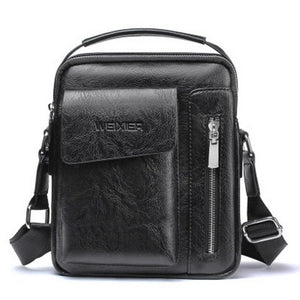 Litthing Men's Luxury PU Leather Fashion Shoulder Bags 2019 New Business Durable Casual Hard-wearing Zipper Messenger Bags