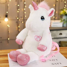 Load image into Gallery viewer, 50/60cm Wholesale pink unicorn backpacks Plush stuffed unicornio shoulder bags Personalized baby&#39;s school bag Xmas gift for kids