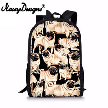 Load image into Gallery viewer, Schoolbag for Girls Pug Dog Bulldog Printed Backpack Kids Baby's Bags Bookbag Girls Backpacking Rucksack Mochila Escolar