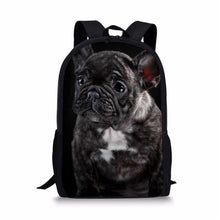 Load image into Gallery viewer, Schoolbag for Girls Pug Dog Bulldog Printed Backpack Kids Baby's Bags Bookbag Girls Backpacking Rucksack Mochila Escolar