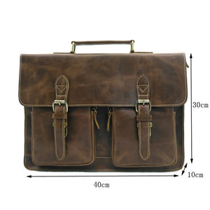 Top leather men's handbags retro crazy horse leather briefcases casual bags British foreign trade leather men's 1061