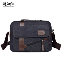 Load image into Gallery viewer, MANJIANGHONG Men&#39;s New Canvas Bag High Quality Casual Cross Section Square Bag Fashion Wild Shoulder Messenger Bag