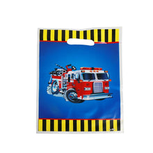 Load image into Gallery viewer, 10pcs/lot Fire Truck Gift Bag For Baby's Birthday Party Plastic Loot Bag Children Baby Shower Candy Bag Decoration Accessory