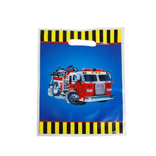 Load image into Gallery viewer, 10pcs/lot Fire Truck Gift Bag For Baby's Birthday Party Plastic Loot Bag Children Baby Shower Candy Bag Decoration Accessory