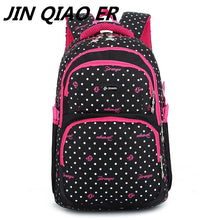 Load image into Gallery viewer, Newset Backpack Schoolbag Polyester Fashion dots School Bags For Teenage Girls and Boys High Quality Backpacks Kids Baby's Bags