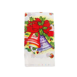 Hot Christmas Theme Bell Santa Claus Gift Bags Plastic Tablecloth Baby's Birthday Party Supplies  Loot Bag Children Baby Shower