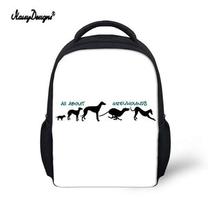 Kid Schoolbag For Child Small School Book Bag Backpacks Galgo Greyhound Dog Printed Baby's Kindergarten Cute Zipper Boy Girl Bag