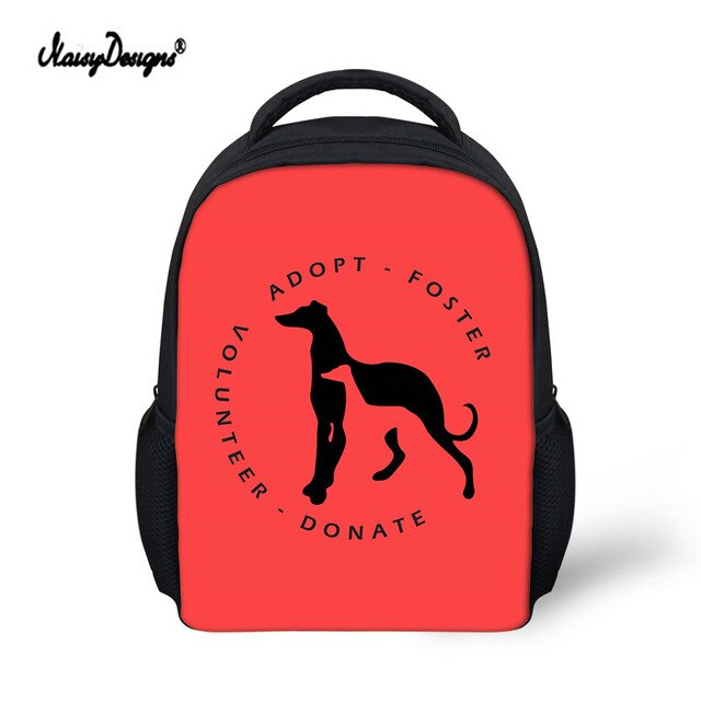 Kid Schoolbag For Child Small School Book Bag Backpacks Galgo Greyhound Dog Printed Baby's Kindergarten Cute Zipper Boy Girl Bag