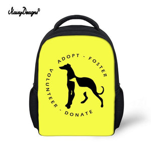 Kid Schoolbag For Child Small School Book Bag Backpacks Galgo Greyhound Dog Printed Baby's Kindergarten Cute Zipper Boy Girl Bag