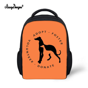 Kid Schoolbag For Child Small School Book Bag Backpacks Galgo Greyhound Dog Printed Baby's Kindergarten Cute Zipper Boy Girl Bag