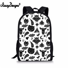 Load image into Gallery viewer, NOISYDESIGNS Portable Schoolbag for Girls Sweet Cat Pattern Printed Backpack Baby's Bags Kids Bookbag Rucksack Mochila Escolar