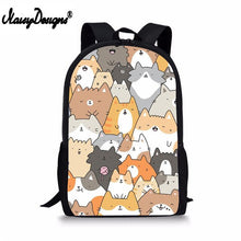 Load image into Gallery viewer, NOISYDESIGNS Portable Schoolbag for Girls Sweet Cat Pattern Printed Backpack Baby's Bags Kids Bookbag Rucksack Mochila Escolar