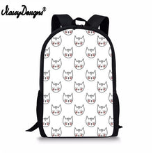 Load image into Gallery viewer, NOISYDESIGNS Portable Schoolbag for Girls Sweet Cat Pattern Printed Backpack Baby's Bags Kids Bookbag Rucksack Mochila Escolar
