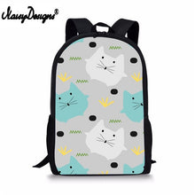 Load image into Gallery viewer, NOISYDESIGNS Portable Schoolbag for Girls Sweet Cat Pattern Printed Backpack Baby's Bags Kids Bookbag Rucksack Mochila Escolar
