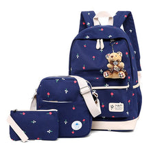 Load image into Gallery viewer, School Bags For Teenagers Kids &amp; Baby's Bags Large Capacity Kids Bag Printing Schoolbag Set Rucksack Bagpack Book Bags With Bear