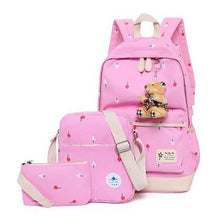 Load image into Gallery viewer, School Bags For Teenagers Kids &amp; Baby's Bags Large Capacity Kids Bag Printing Schoolbag Set Rucksack Bagpack Book Bags With Bear