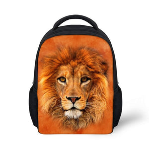 FORUDESIGNS Mini Schoolbag Lion 3D Printing Zoo Backpack With Zipper Baby Cute Kids School Bags for Baby's Girls Custom Gift Bag