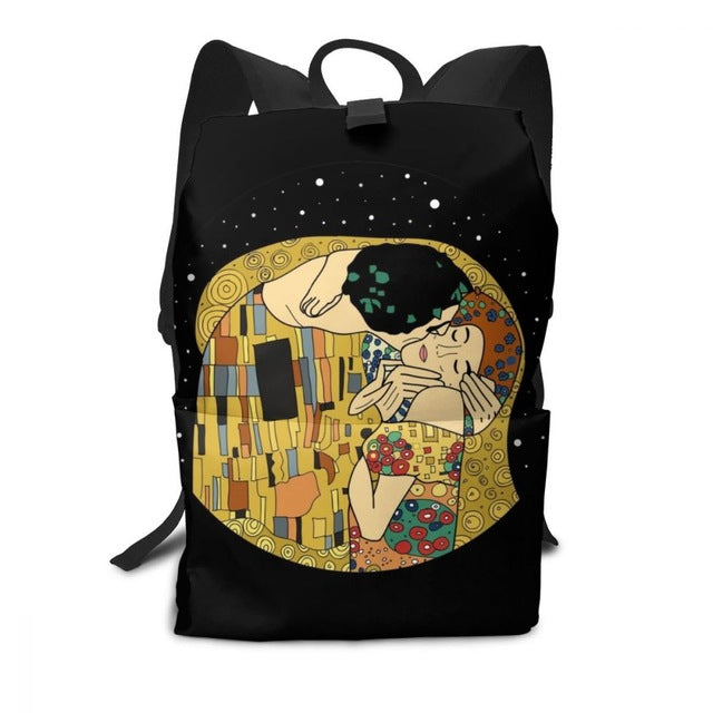 Klimt Backpack Klimt Backpacks Teenage Men's - Women's Bag Multifunction Sports Print High quality Trend Bags