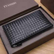 Load image into Gallery viewer, 100% Cowhide Leather Men&#39;s Clutch Bag Luxury Brand Woven Leather Bag Fashion Design Simple Envelope Bag Large Capacity New Spot