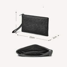 Load image into Gallery viewer, 100% Cowhide Leather Men&#39;s Clutch Bag Luxury Brand Woven Leather Bag Fashion Design Simple Envelope Bag Large Capacity New Spot