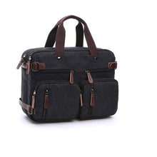 Load image into Gallery viewer, Laptop Men&#39;s Briefcase Casual Business Canvas Leather Men Travel Computer Messenger Shoulder Bag