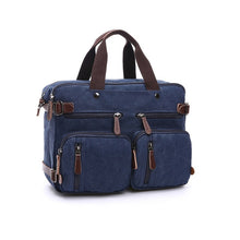 Load image into Gallery viewer, Laptop Men&#39;s Briefcase Casual Business Canvas Leather Men Travel Computer Messenger Shoulder Bag